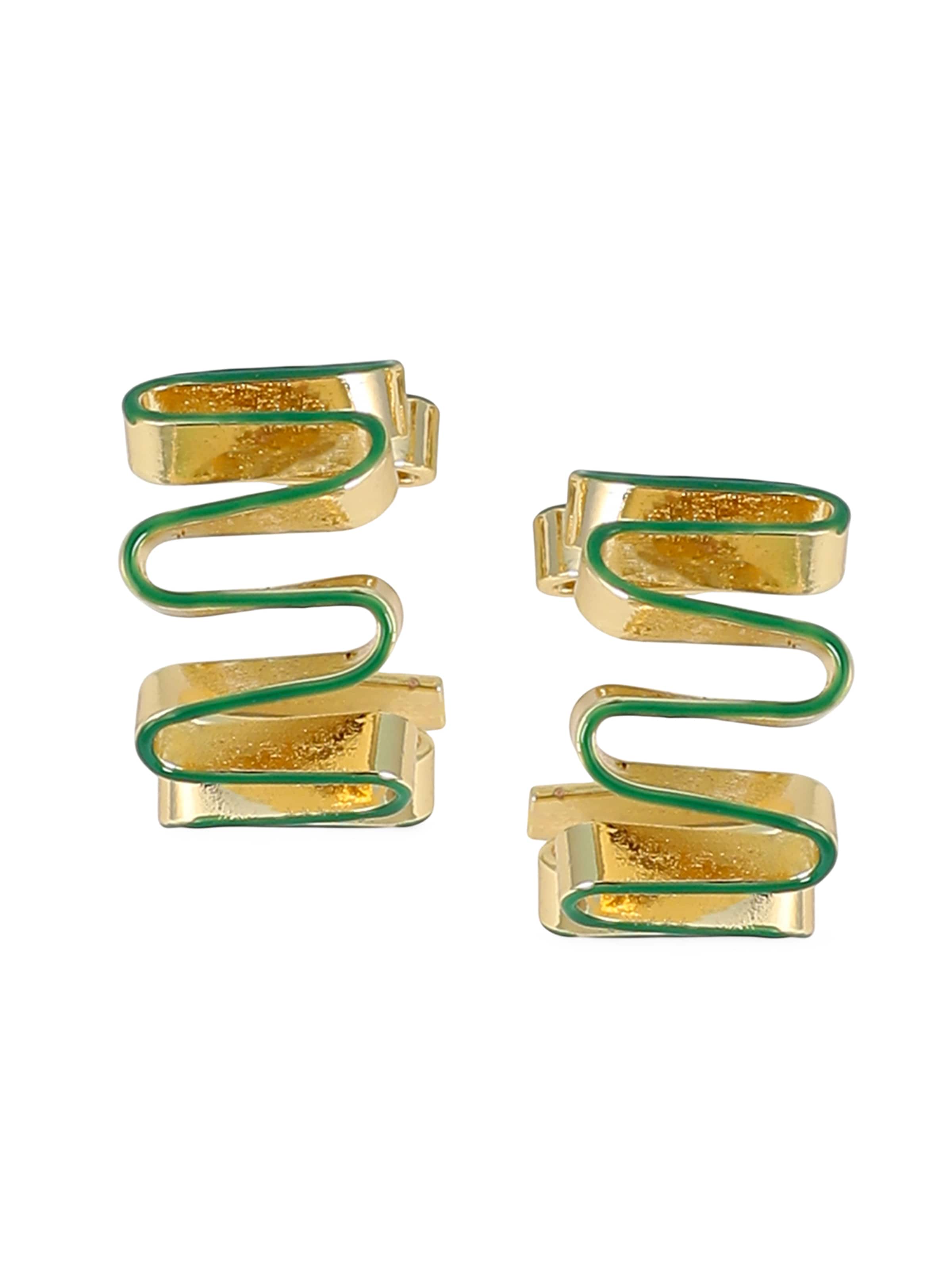 SOHI Ohrringe 'Meera' in Gold: Vorderseite