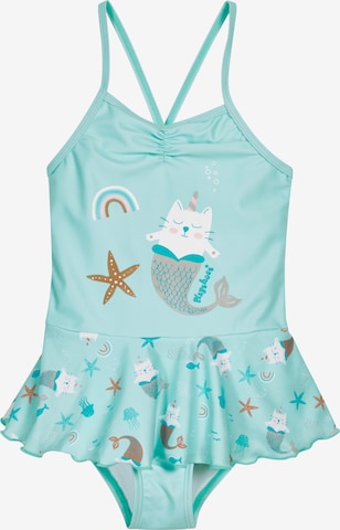 PLAYSHOES Swimsuit 'Einhornmeerkatze' in Blue: front