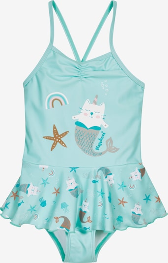 PLAYSHOES Swimsuit 'Einhornmeerkatze' in 74-80 in Aqua / White, Item view