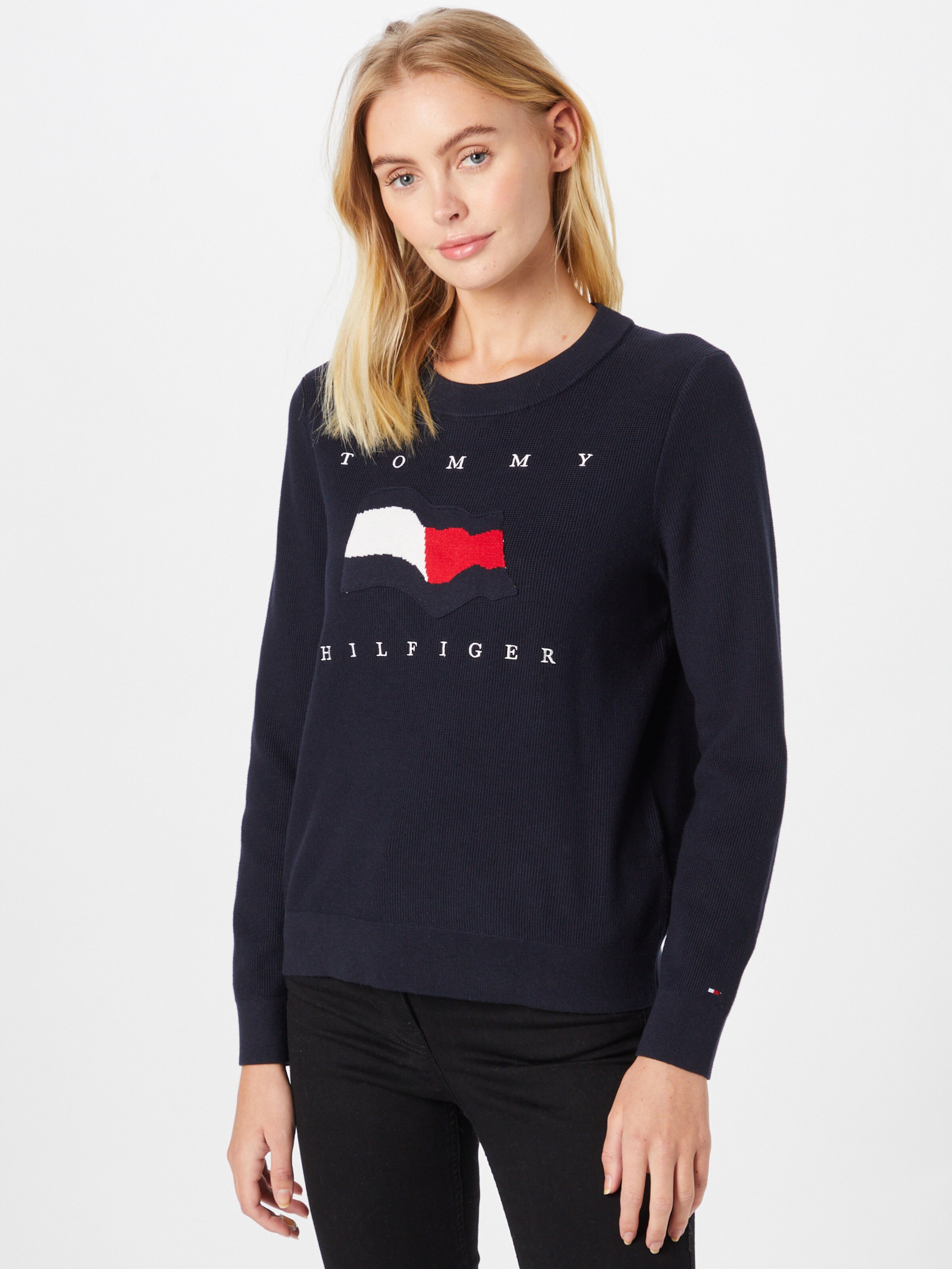TOMMY HILFIGER Trui in Navy | ABOUT YOU