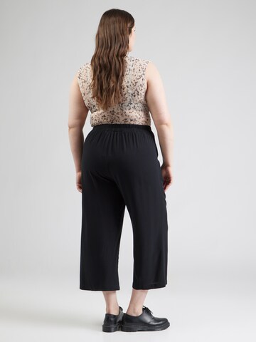 Vero Moda Curve Wide leg Broek 'VMCEASY JOY' in Zwart