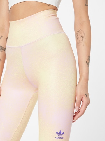 ADIDAS ORIGINALS Skinny Leggings 'Allover Print Bike' in Yellow