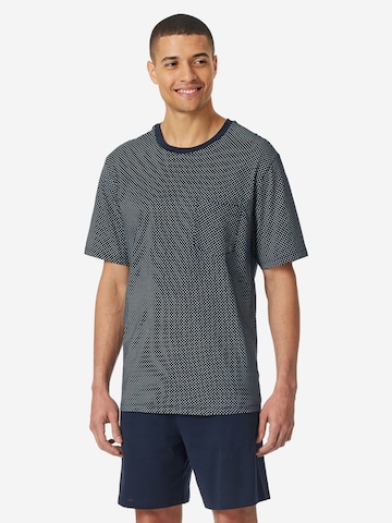 SCHIESSER Short Pajamas 'Comfort Essentials' in Blue