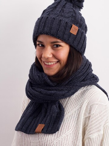 Manufaktur13 Oversizeschal 'Rough Knit' in Blau