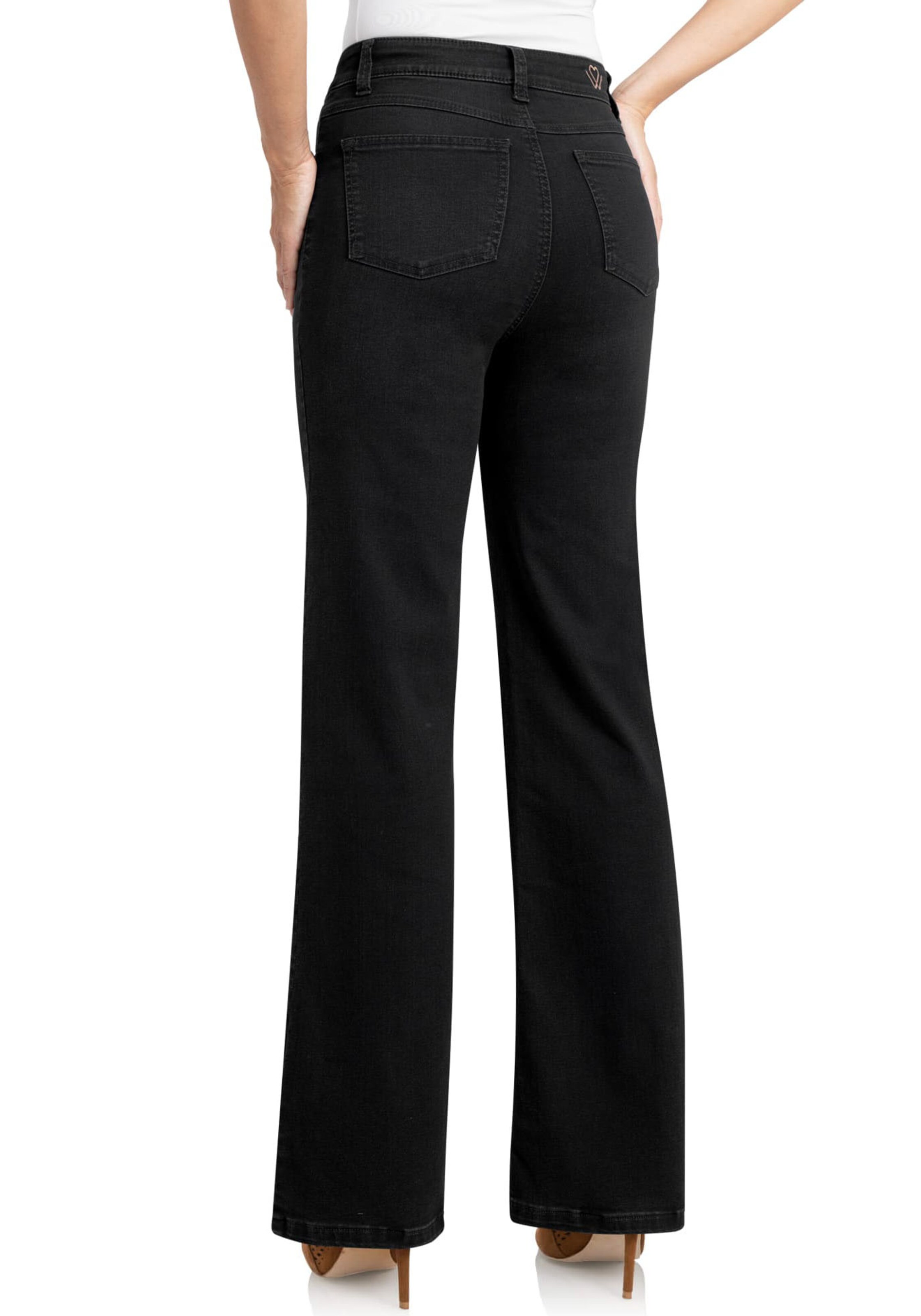 wonderjeans Flared Jeans in Black