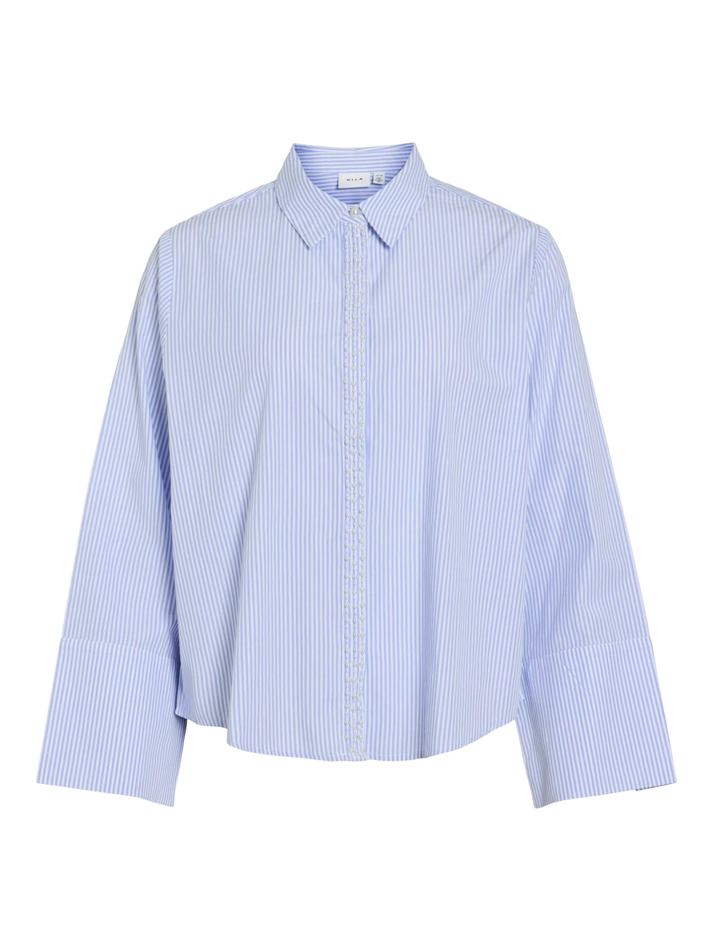 VILA Blouse 'Pilina' in Blauw: voorkant