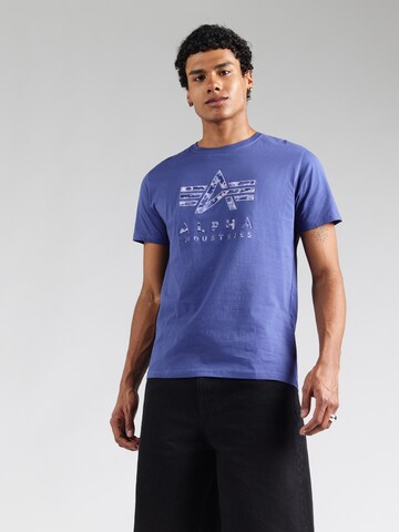 ALPHA INDUSTRIES Shirt in Purple: front