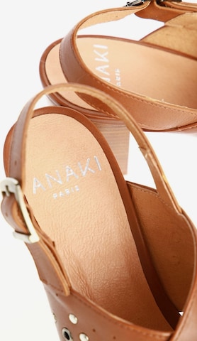 ANAKI Paris Sandals & High-Heeled Sandals in 38 in Brown