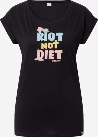 Iriedaily - Camiseta 'No Diet' en negro: frente