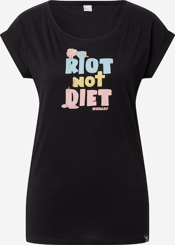 T-shirt 'No Diet' Iriedaily en noir : devant