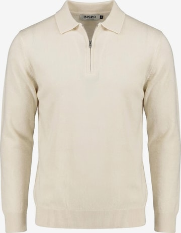 Pullover 'Markova Zip' di INSPR in bianco: frontale