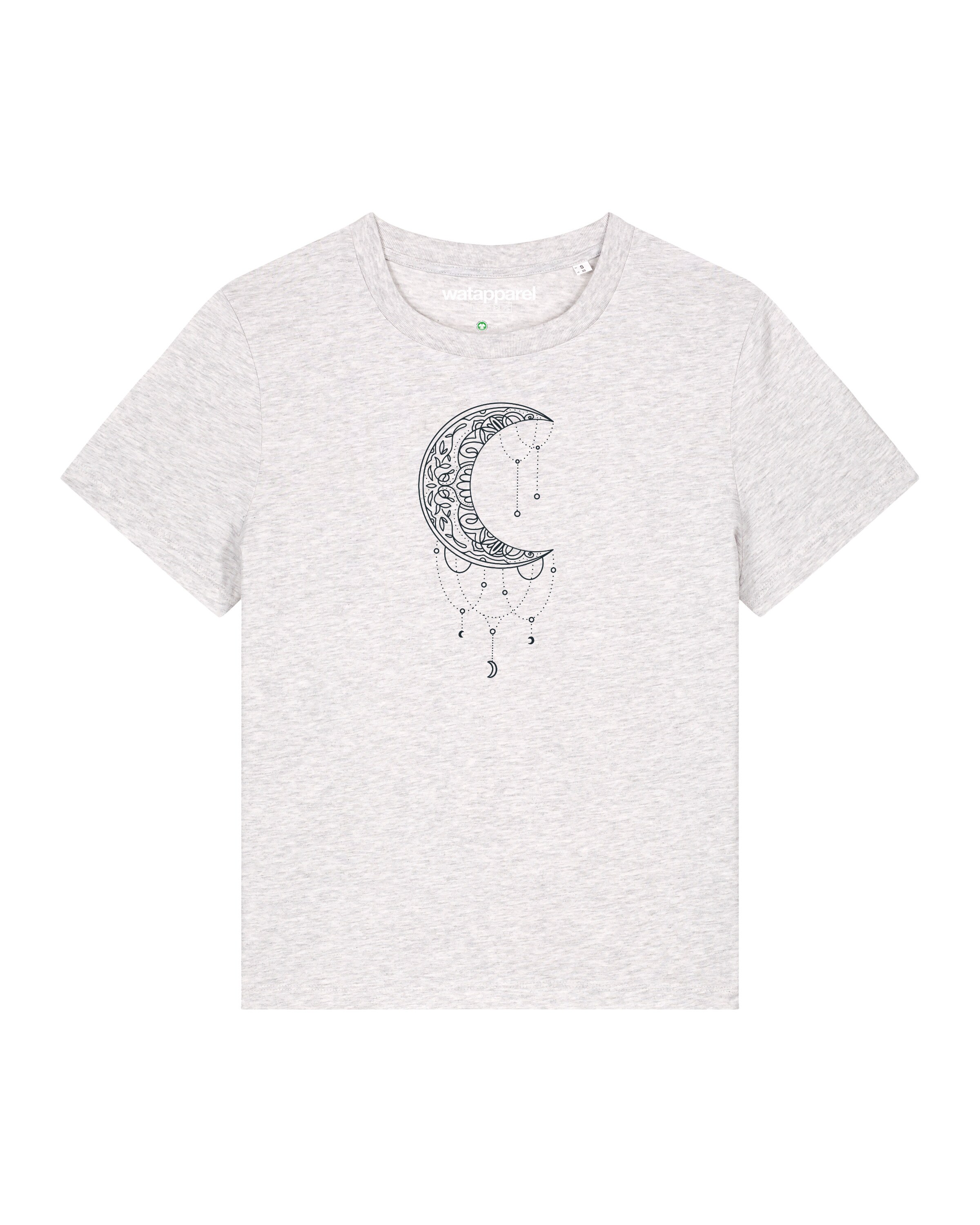 Maglietta 'Mandala Moon' di Watapparel in grigio: frontale
