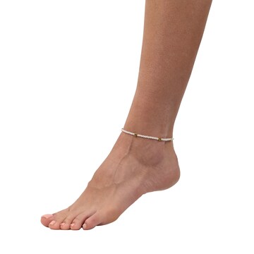 AMOR Foot Jewelry in White: front