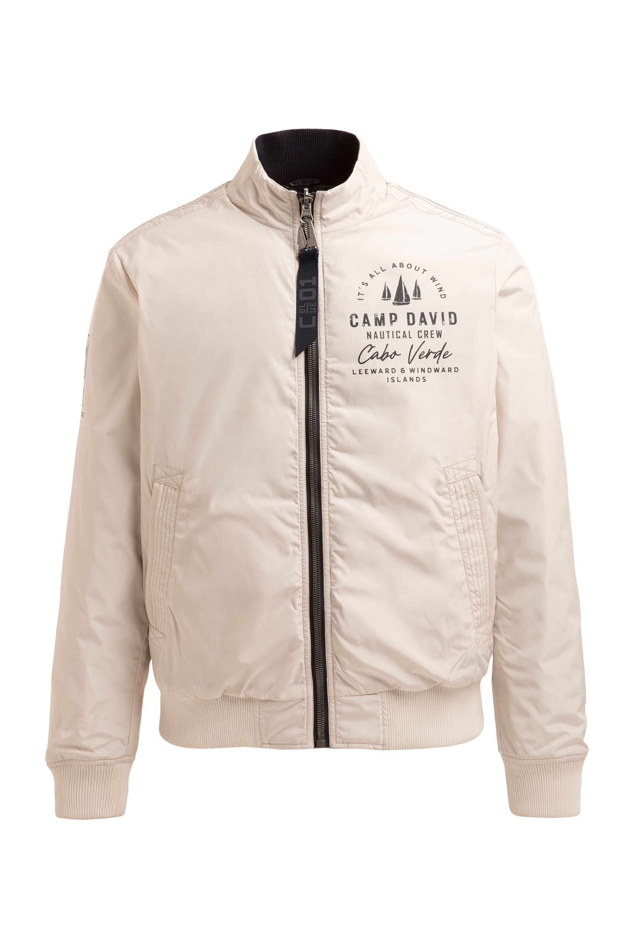 CAMP DAVID Between-Season Jacket in Sand / marine blue, Item view