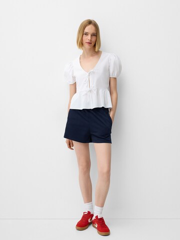 Bershka Szabványos Nadrág - kék