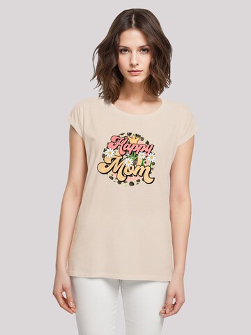 T-shirt 'Mothers Day Floral Design Happy Mom Motherhood Appreciation' F4NT4STIC en beige : devant
