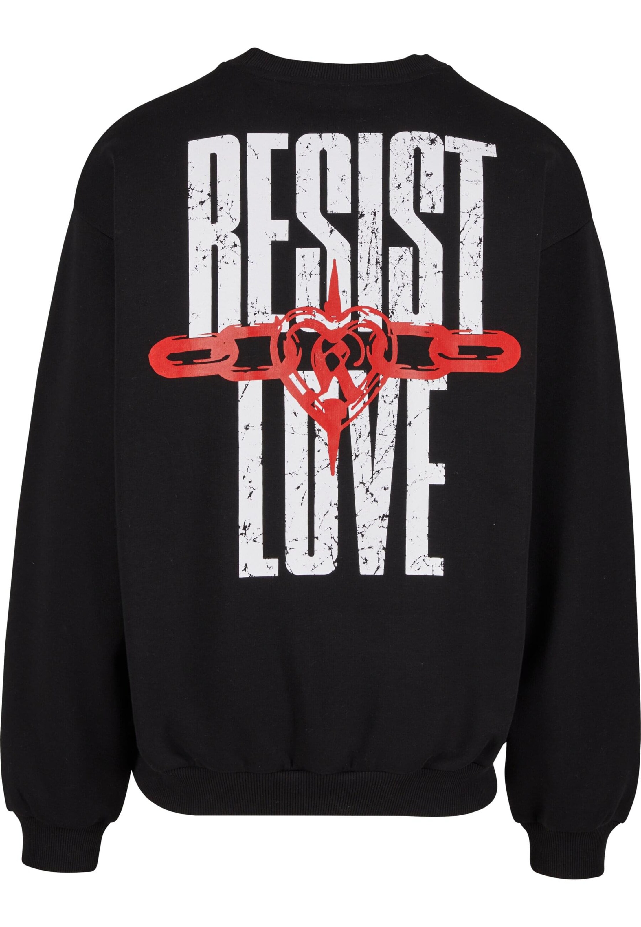 Felpa 'Woven Signature Resist Love Crew' di Karl Kani in nero