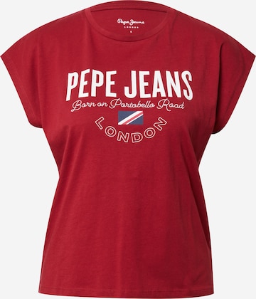 Pepe Jeans Koszulka 'PARKER' w kolorze czerwony: przód