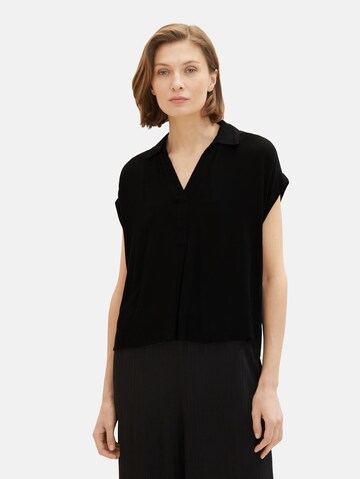 TOM TAILOR Bluse i sort: forside