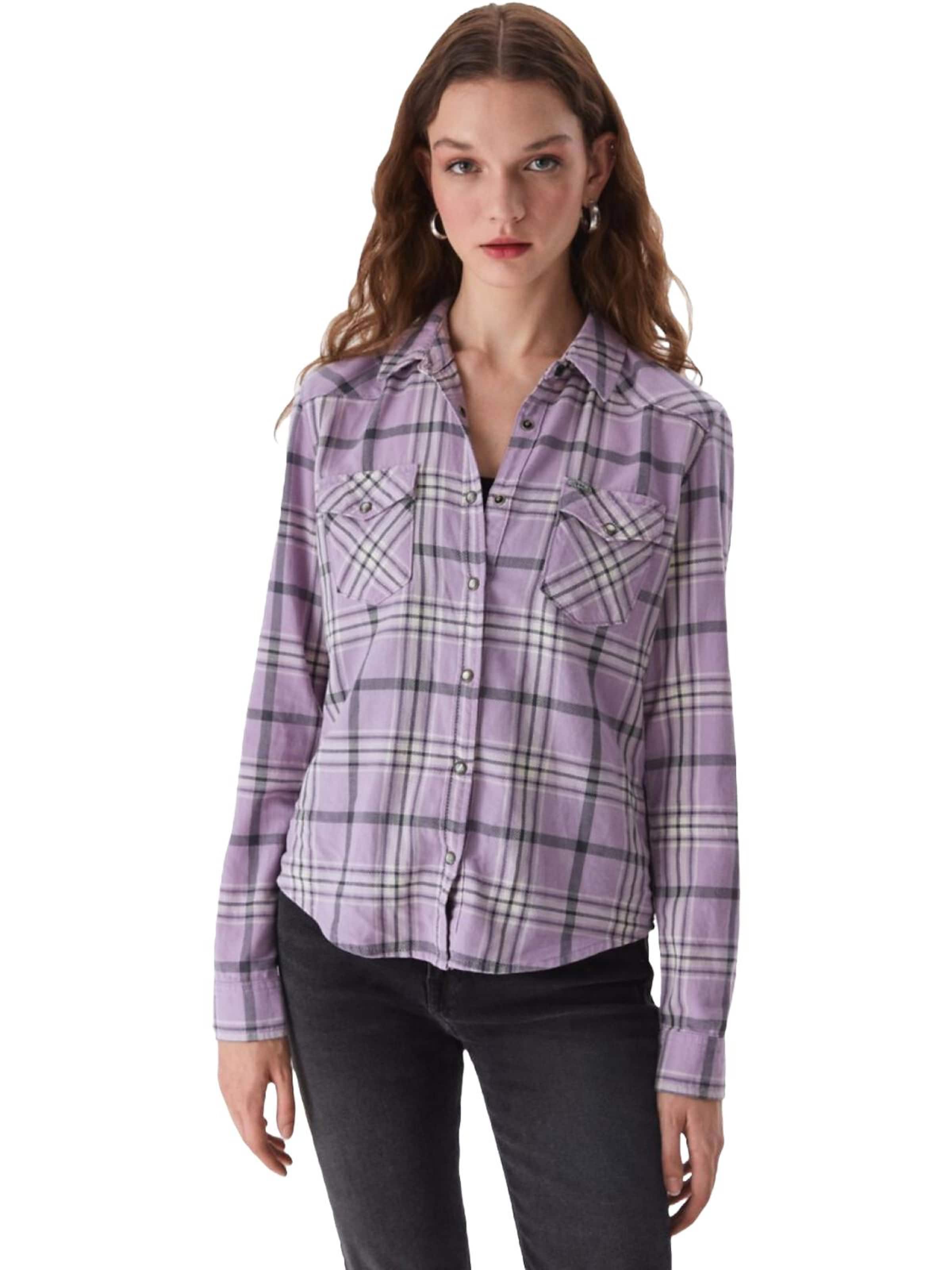 Camicia da donna 'LTB Jeans Damen-Shirt Lucinda Slim Fit' di LTB Jeans in lilla: frontale