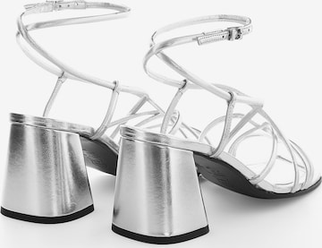 Kennel & Schmenger Strap Sandals 'JULIE' in Silver