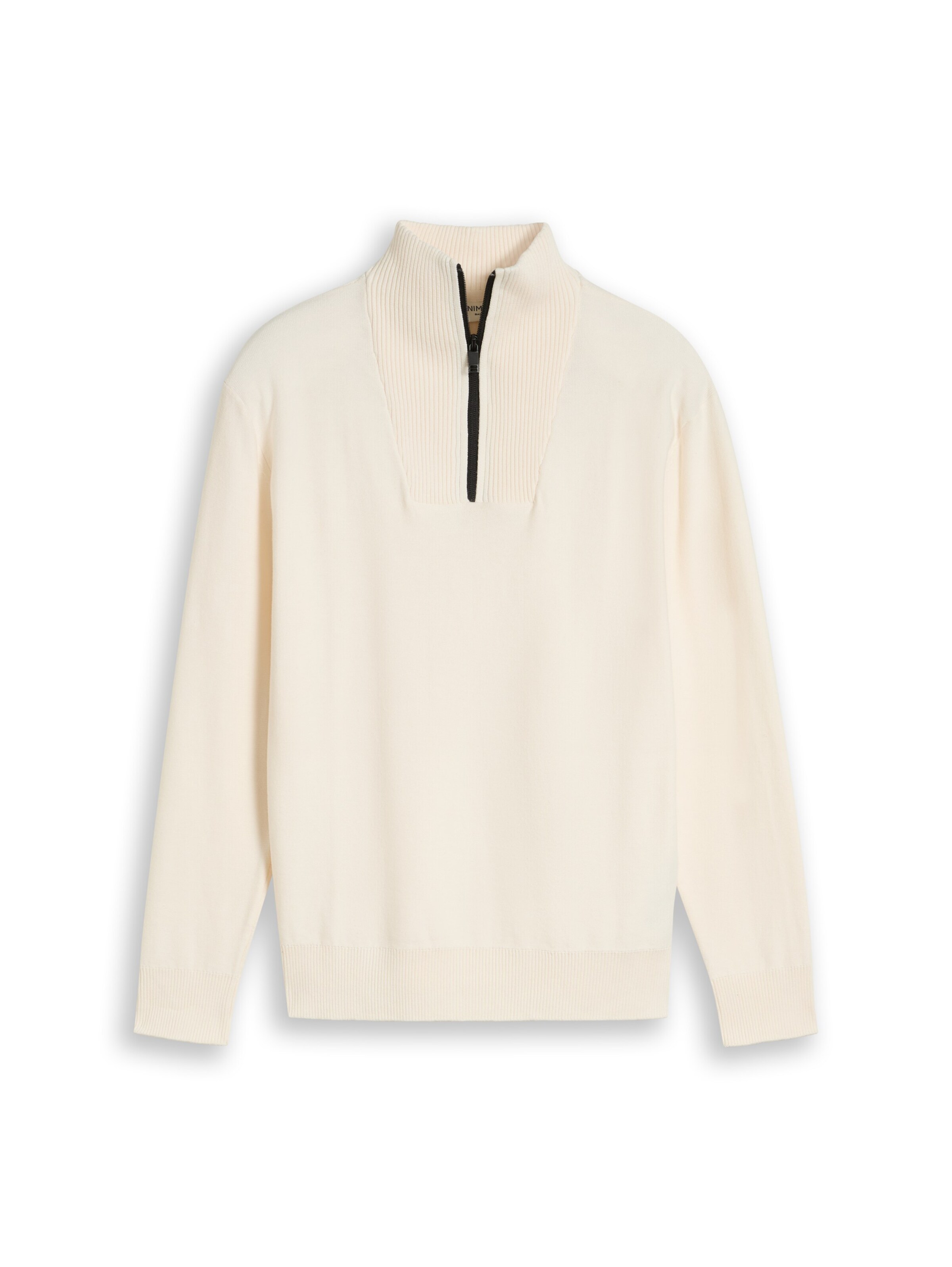TOM TAILOR DENIM Sweater in White: front