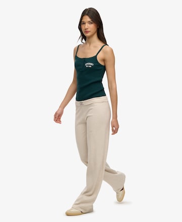 Wide Leg Pantalon de sport Superdry & Co en beige