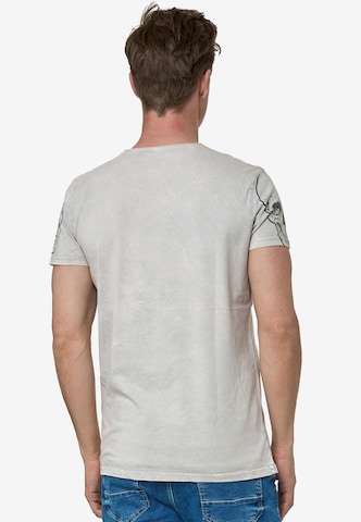 Rusty Neal Cooles T-Shirt mit Front-Print in Grau