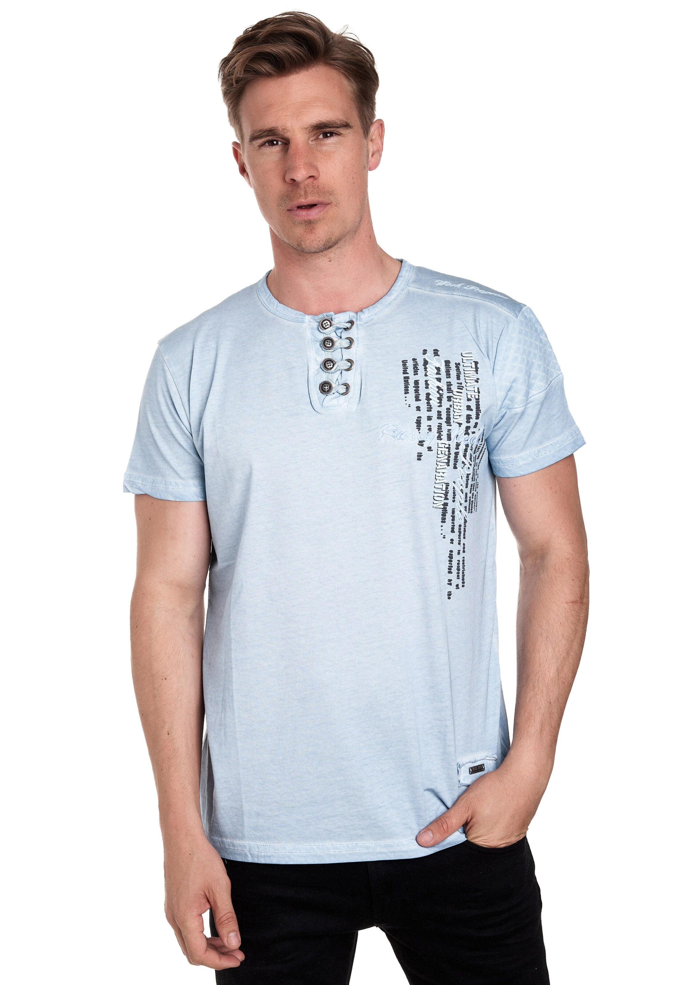 Rusty Neal T-Shirt in Blau: Vorderseite