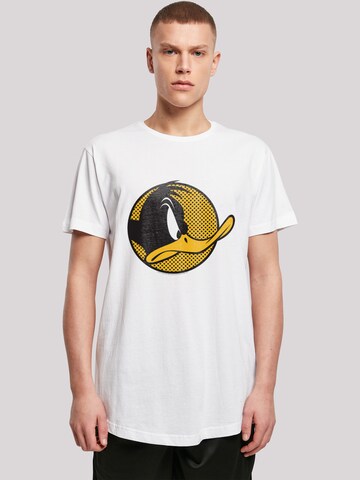 T-Shirt 'Looney Tunes Daffy Duck Dotted Profile -WHT' F4NT4STIC en blanc : devant