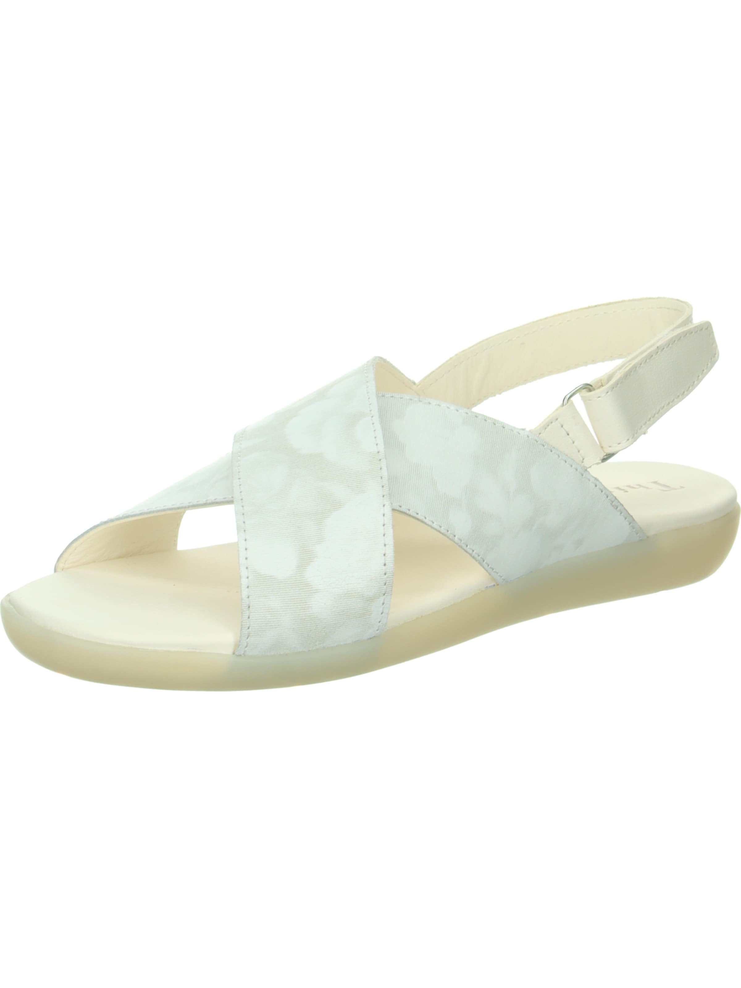 THINK! Strap Sandals 'Nature Sand' in White: front