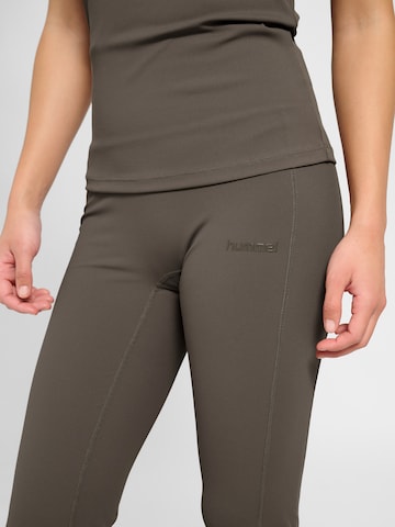 Hummel Flared Workout Pants in Brown