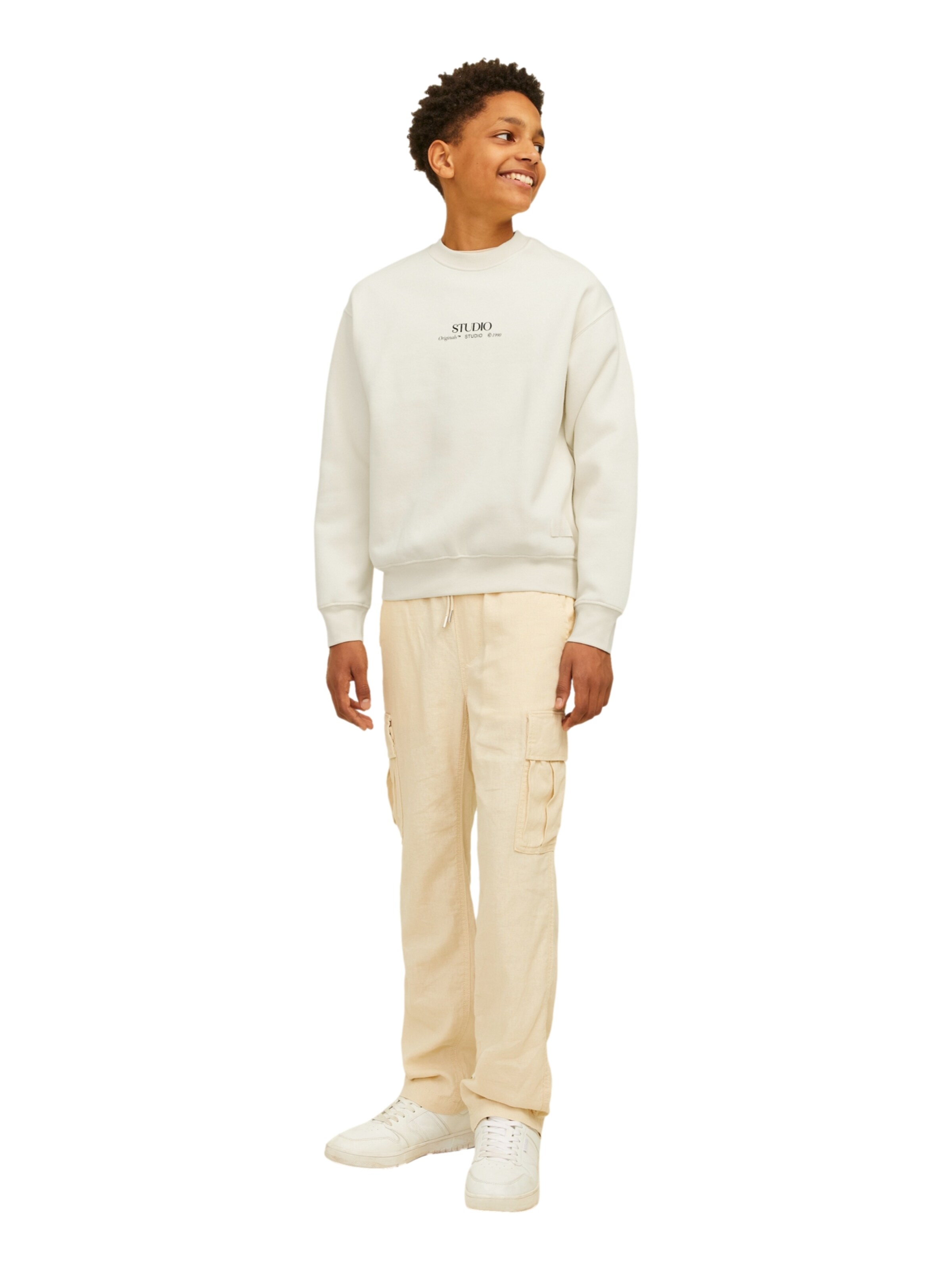 Jack & Jones Junior - Sweatshirt 'Brooklyn Graphic' em branco
