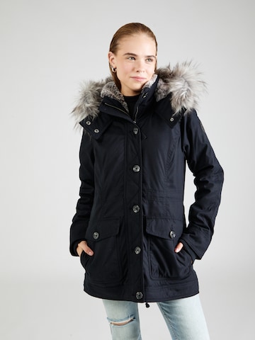 HOLLISTER Winter Parka in Black: front