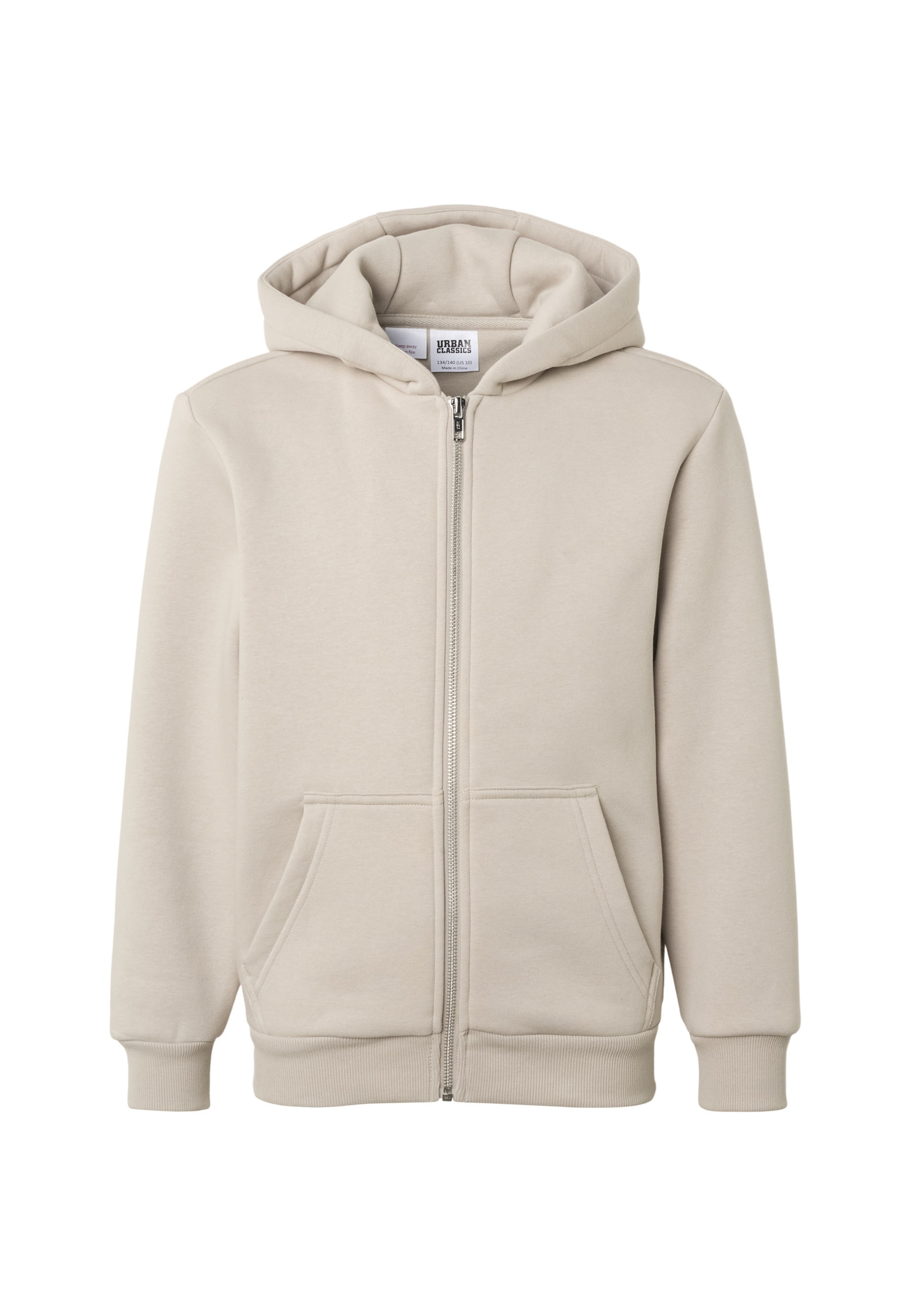 Urban Classics Sweatjacke in Beige: Vorderseite
