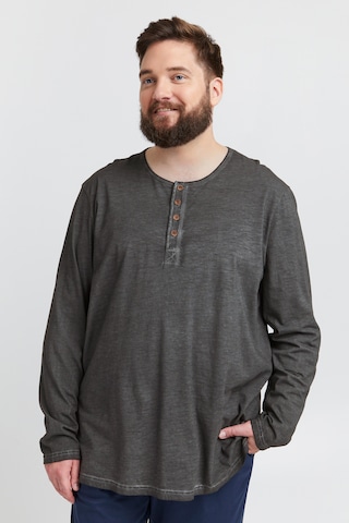 !Solid Langarmshirt 'Timur' in Schwarz: predná strana