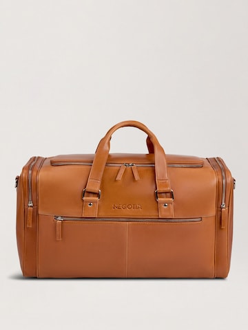 NEGOTIA Leather - Bolsa de fin de semana 'Marent' en marrón: frente