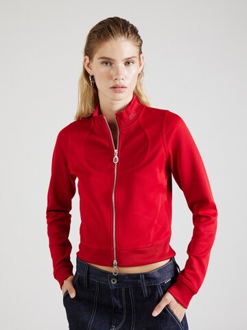 G-Star RAW - Sudadera con cremallera en rojo: frente