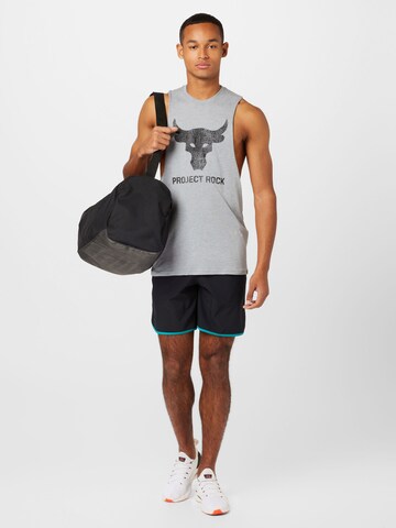 UNDER ARMOURTehnička sportska majica 'PROJECT ROCK BRAHMA BULL' - siva boja