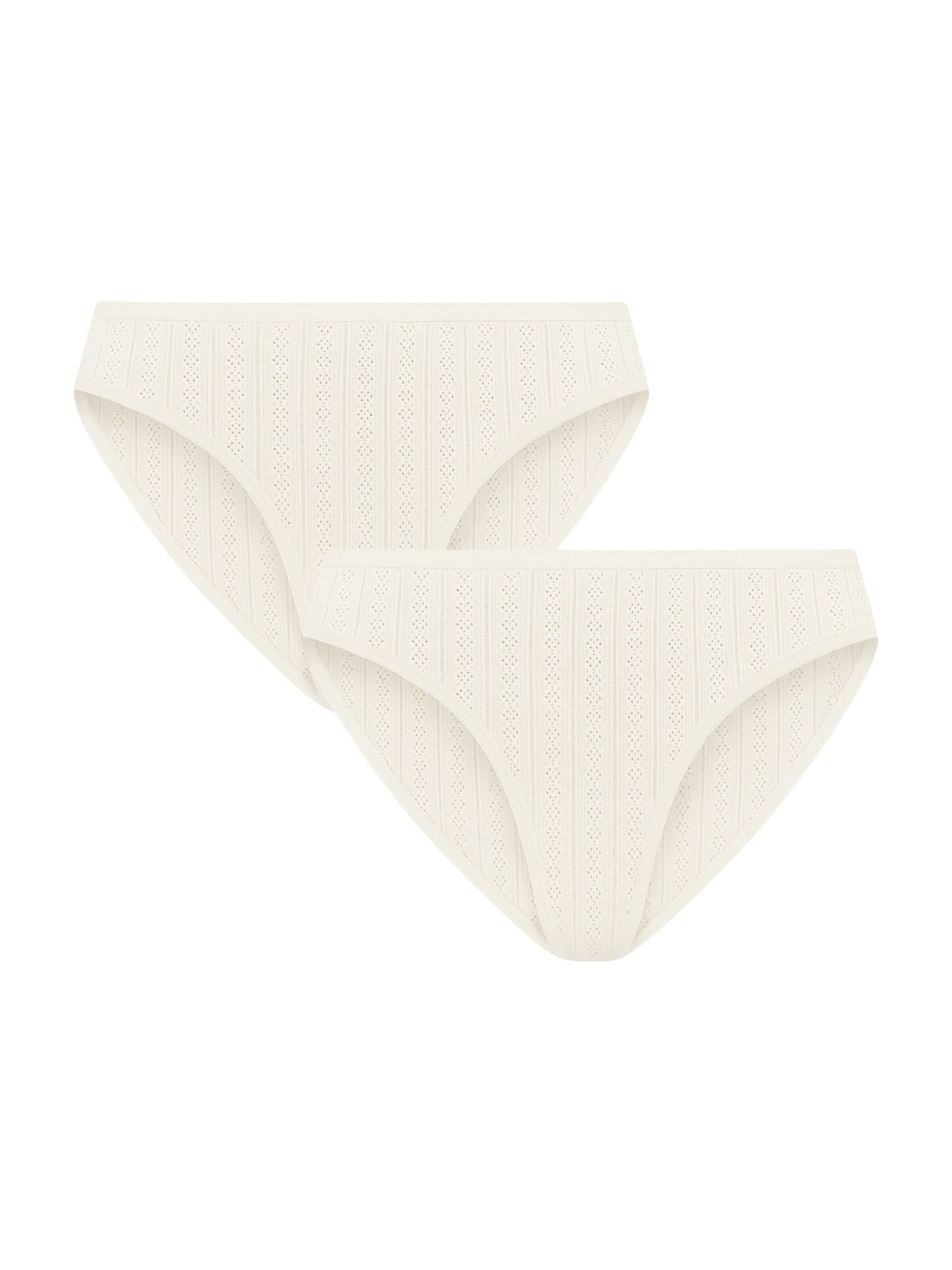 Albero Natur Panty 'Bio-Baumwoll-Slip Jacquard - 2er Pack' in White: front