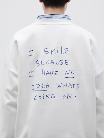 Sweat-shirt Today I did nothing en blanc