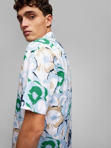 HECHTER PARIS Regular fit Button Up Shirt in Blue