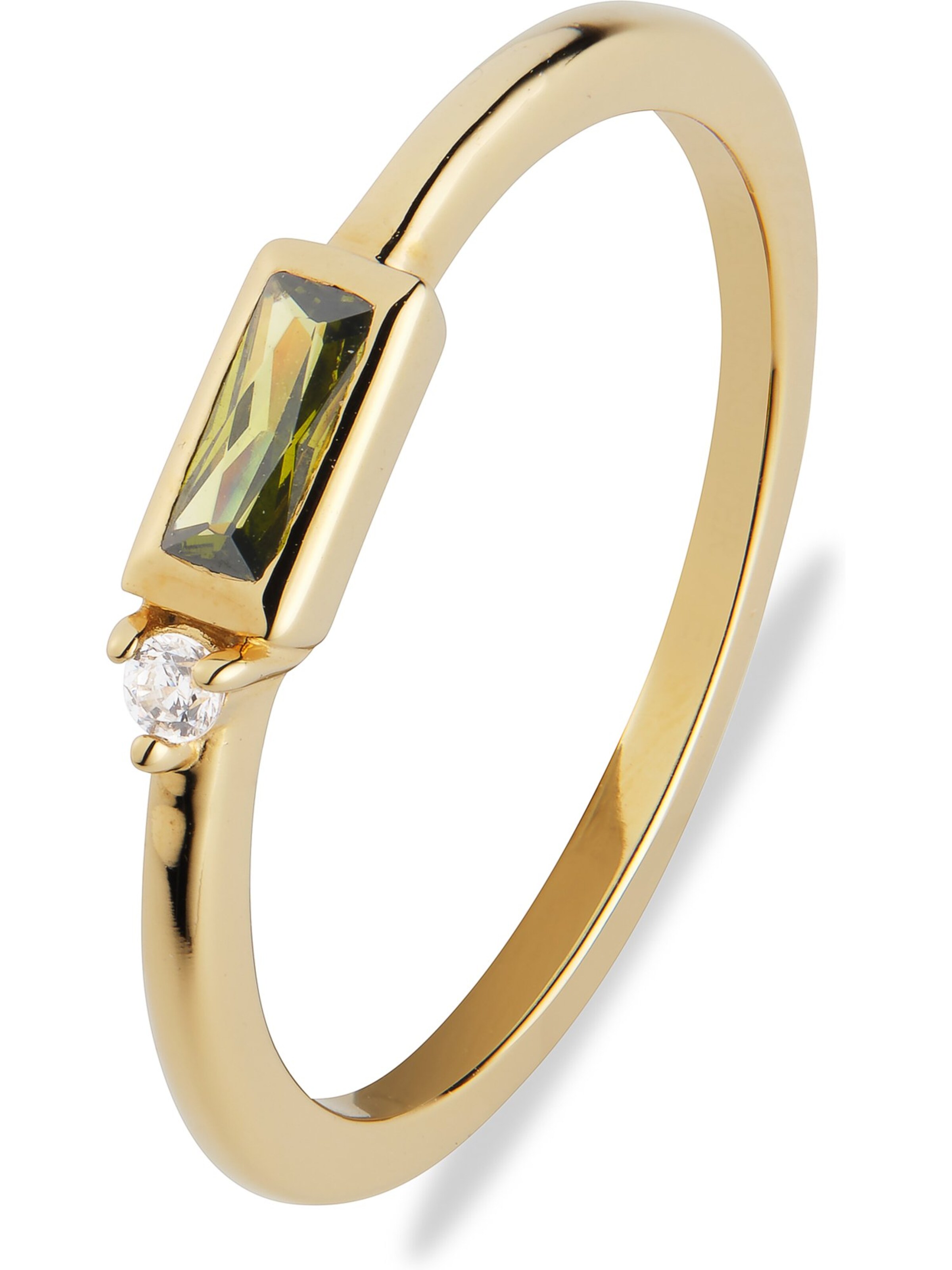 Guido Maria Kretschmer Jewellery Ring in Gold / Green / Transparent, Item view
