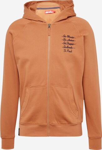 Derbe Sweatshirt 'STPA' in Brown: front
