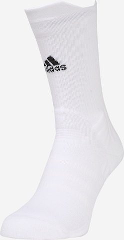 ADIDAS PERFORMANCE Athletic Socks in White: front