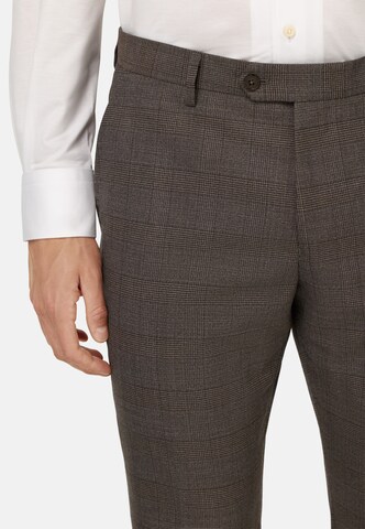 Boggi Milano Slimfit Pak 'Prince Of Wales' in Bruin
