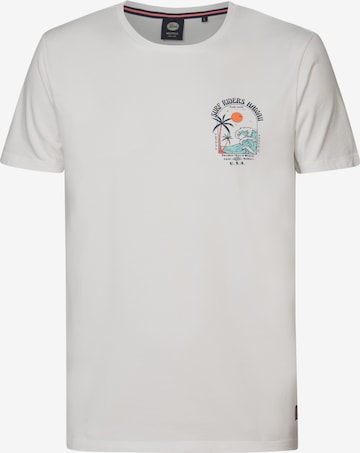 T-Shirt 'Tidepool' Petrol Industries en blanc : devant