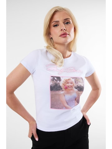 GUESS Shirt 'Marilyn Monroe' in White: front
