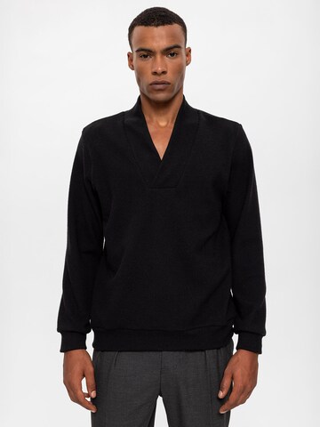 Pull-over Antioch en noir : devant