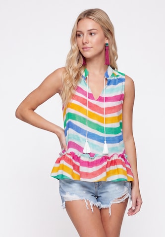 IZIA - Top 'Boho' en rosa: frente